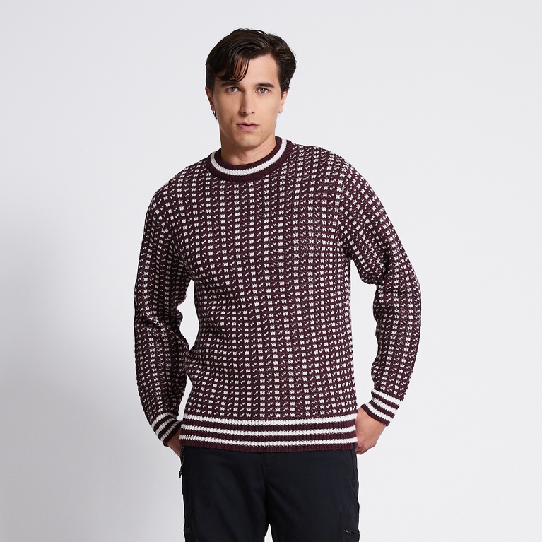 Uldtrøje "Trysil Wool Sweater" Aubergine